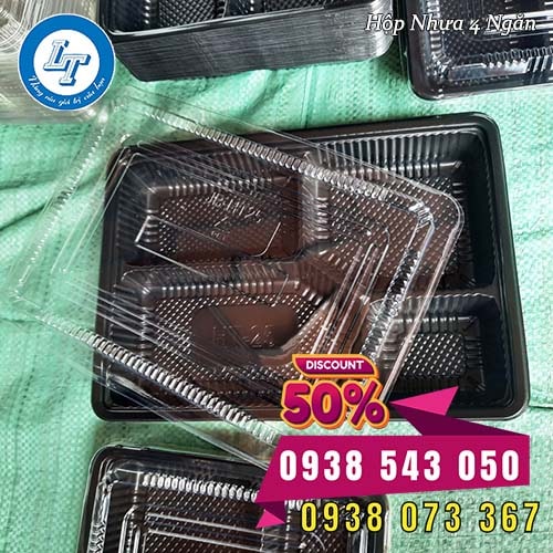 hộp nhựa 4 ngăn giá sỉ dùng 1 lần hộp nhựa 4 ngăn giá sỉ dùng 1 lần