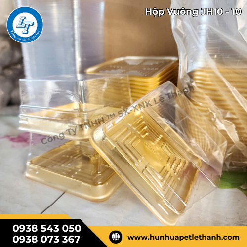 hộp nhựa vuông đựng bánh Trung thu đế vàng giá sỉ 5 hộp nhựa vuông đựng bánh Trung thu đế vàng giá sỉ 5
