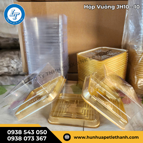 hộp nhựa vuông đựng bánh Trung thu đế vàng giá sỉ 3 hộp nhựa vuông đựng bánh Trung thu đế vàng giá sỉ 3