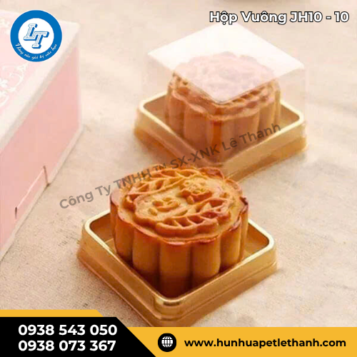 hộp nhựa vuông đựng bánh Trung thu đế vàng giá sỉ 4 hộp nhựa vuông đựng bánh Trung thu đế vàng giá sỉ 4