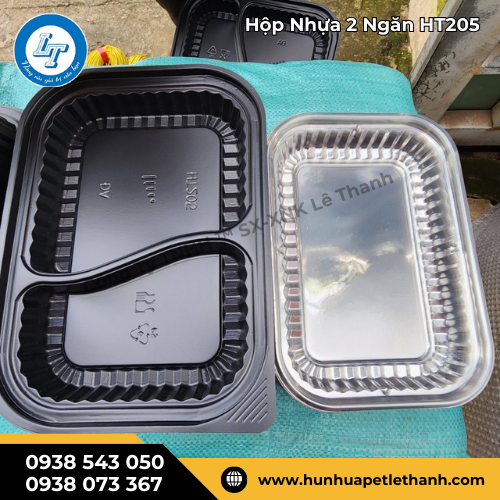 hộp nhựa 2 ngăn H205 hộp nhựa 2 ngăn HT205