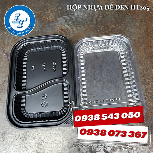 Cơ sở bán hộp nhựa đế đen HT205 giá sỉ 1 Cơ sở bán hộp nhựa đế đen HT205 giá sỉ 1