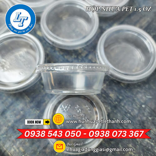 sỉ giá rẻ hộp nhựa PET 1.5 OZ đựng nước sốt 2 sỉ giá rẻ hộp nhựa PET 1.5 OZ đựng nước sốt 2