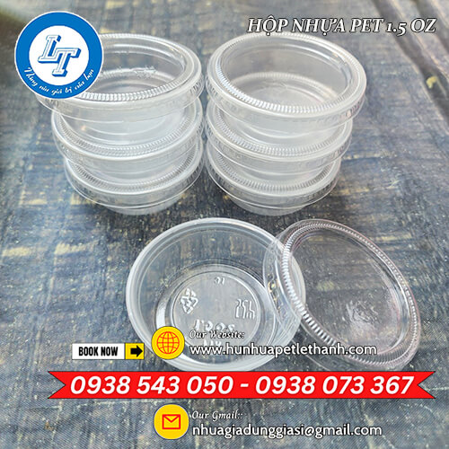 sỉ giá rẻ hộp nhựa PET 1.5 OZ đựng nước sốt 3 sỉ giá rẻ hộp nhựa PET 1.5 OZ đựng nước sốt 3