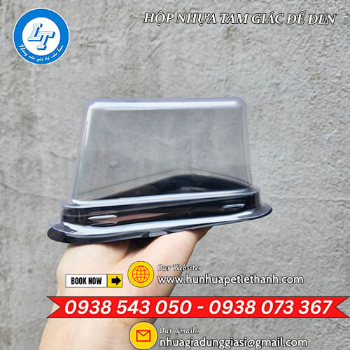 hộp nhựa tam giác nhọn đế đen giá rẻ hàng đẹp 1 hộp nhựa tam giác nhọn đế đen giá rẻ hàng đẹp 1