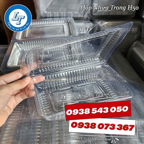 lốc 100 hộp nhựa trong H50, H55 giá sỉ 2 lốc 100 hộp nhựa trong H50, H55 giá sỉ 2