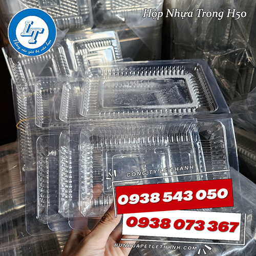 lốc 100 hộp nhựa trong H50, H55 giá sỉ 4 lốc 100 hộp nhựa trong H50, H55 giá sỉ 4