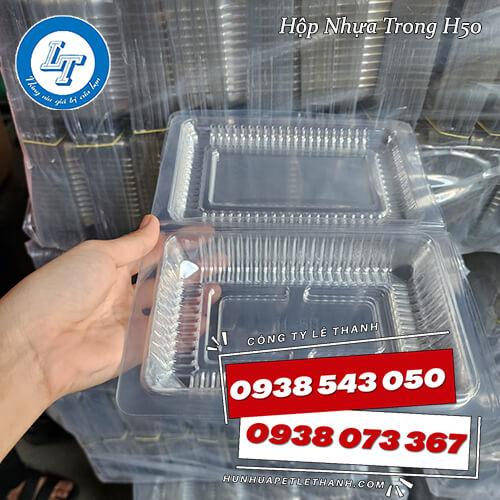 lốc 100 hộp nhựa trong H50, H55 giá sỉ 5 lốc 100 hộp nhựa trong H50, H55 giá sỉ 5