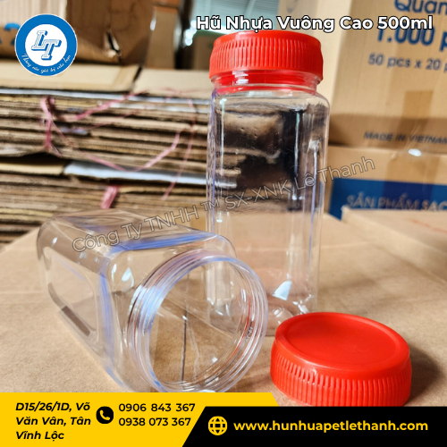 hũ nhựa vuông cao giá sỉ – chuyên đựng hạt khô, mứt, bánh kẹo 1 hũ nhựa vuông cao giá sỉ – chuyên đựng hạt khô, mứt, bánh kẹo 1