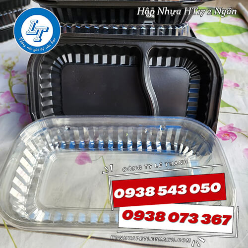 xưởng bán hộp nhựa đế đen HT17 giá sỉ 2 ngăn xưởng bán hộp nhựa đế đen HT17 giá sỉ 2 ngăn