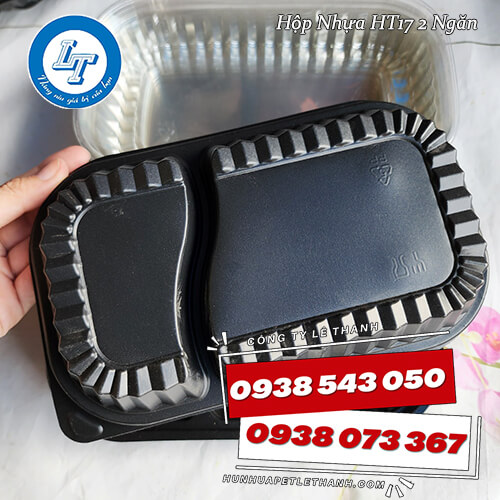 xưởng bán hộp nhựa đế đen HT17 giá sỉ 2 ngăn xưởng bán hộp nhựa đế đen HT17 giá sỉ 2 ngăn