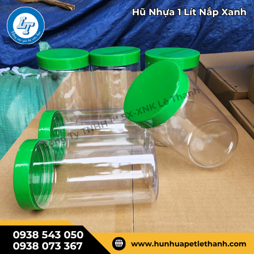 hũ nhựa 1 lít trong suốt nắp xanh mua sỉ rẻ như giá gốc 2 hũ nhựa 1 lít trong suốt nắp xanh mua sỉ rẻ như giá gốc 2