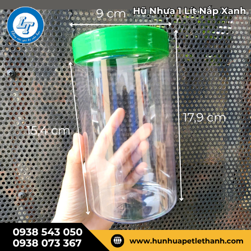 hũ nhựa 1 lít trong suốt nắp xanh mua sỉ rẻ như giá gốc 1 hũ nhựa 1 lít trong suốt nắp xanh mua sỉ rẻ như giá gốc 1