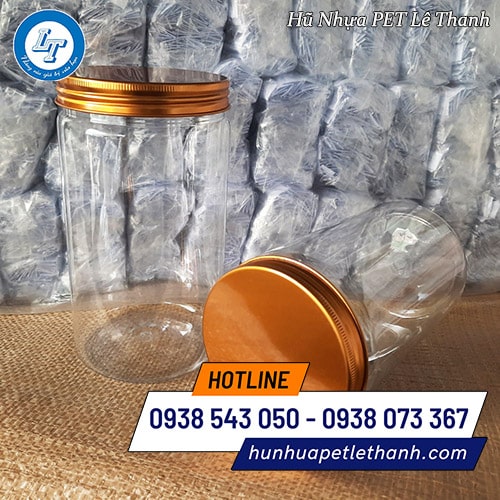 hũ nhựa nắp nhôm vàng 1000ml giá sỉ hũ nhựa nắp nhôm vàng 1000ml giá sỉ