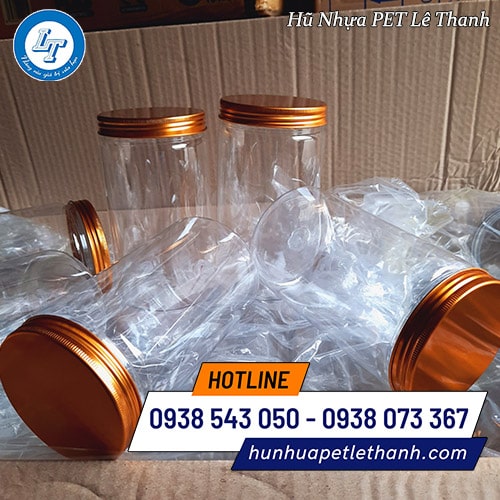 hũ nhựa nắp nhôm vàng 1000ml giá sỉ hũ nhựa nắp nhôm vàng 1000ml giá sỉ