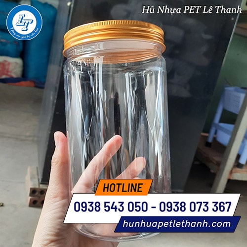 hũ nhựa nắp nhôm vàng 1000ml giá sỉ hũ nhựa nắp nhôm vàng 1000ml giá sỉ