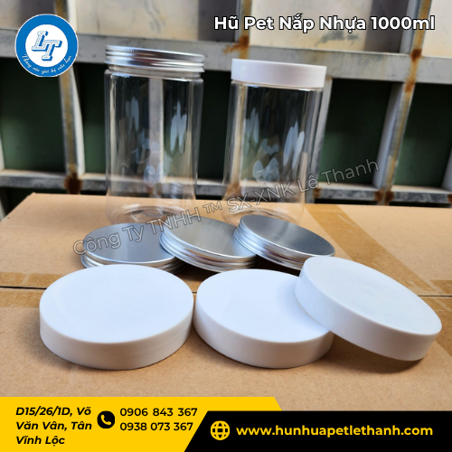 hũ Pet nắp nhựa 1000ml cung cấp buôn giá sỉ 5 hũ Pet nắp nhựa 1000ml cung cấp buôn giá sỉ 5