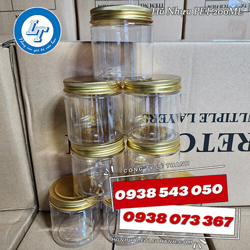 Bảng giá sỉ hũ nhựa 200ml nắp nhôm vàng Bảng giá sỉ hũ nhựa 200ml nắp nhôm vàng
