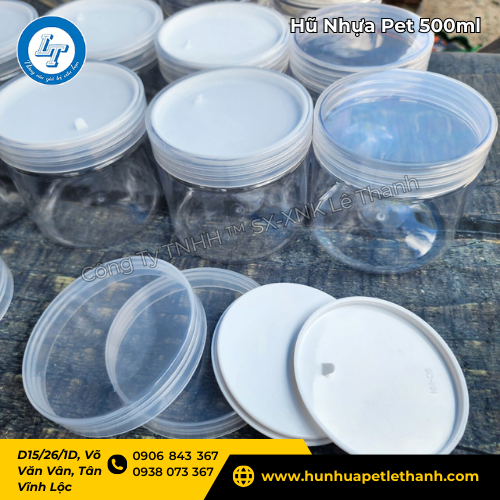 hũ Pet nắp nhựa 500ml phân phối sỉ uy tín 1 hũ Pet nắp nhựa 500ml phân phối sỉ uy tín 1