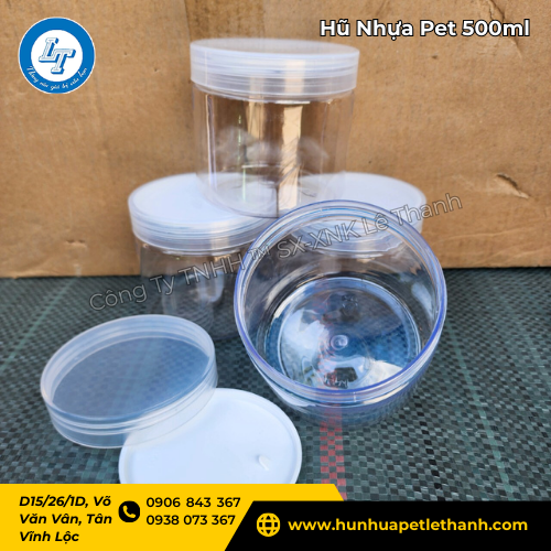 hũ Pet nắp nhựa 500ml phân phối sỉ uy tín 2 hũ Pet nắp nhựa 500ml phân phối sỉ uy tín 2