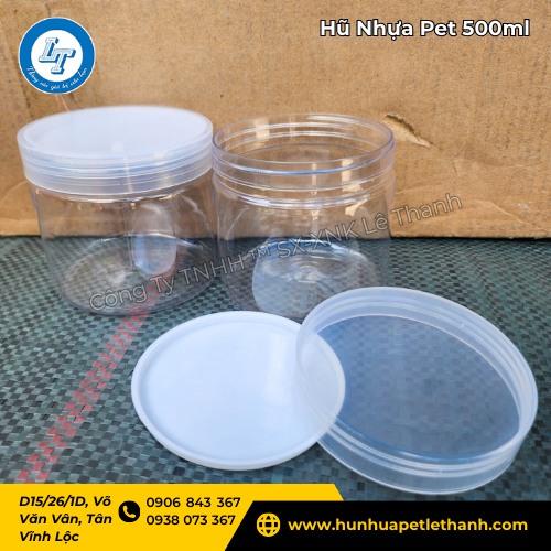 hũ Pet nắp nhựa 500ml phân phối sỉ uy tín 5 hũ Pet nắp nhựa 500ml phân phối sỉ uy tín 5