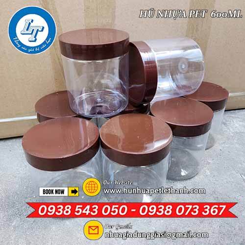 Sỉ giá tận xưởng HŨ NHỰA PET NẮP NÂU 600ML 4 Sỉ giá tận xưởng HŨ NHỰA PET NẮP NÂU 600ML 4