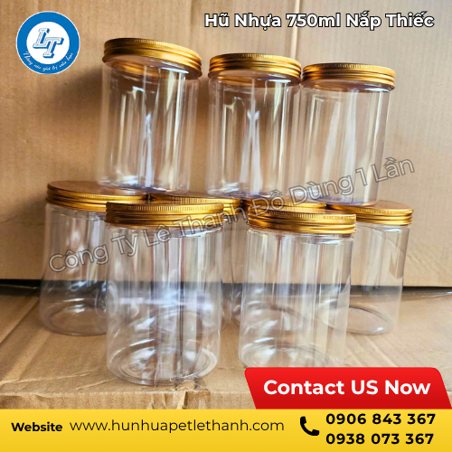 xưởng bán sỉ hũ nhựa 750ml nắp thiếc vàng giá rẻ 5 xưởng bán sỉ hũ nhựa 750ml nắp thiếc vàng giá rẻ 5