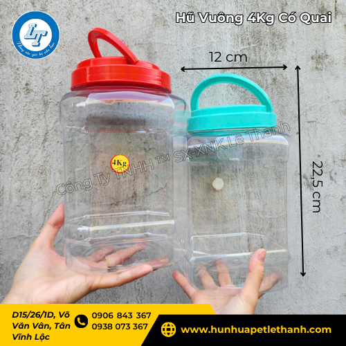 hộp PET quai xách giá rẻ đủ size 4kg 5kg 7kg 10kg có sẵn 1 hộp PET quai xách giá rẻ đủ size 4kg 5kg 7kg 10kg có sẵn 1