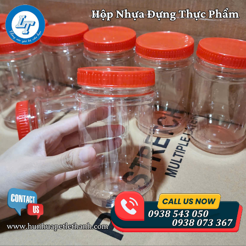 Hũ Nhựa 035 - 450ml nắp đỏ Hũ Nhựa 035 - 450ml nắp đỏ