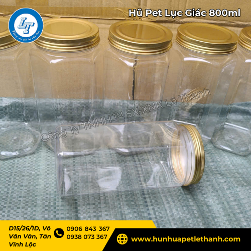 hũ Pet 800ml lục giác giá sỉ tận xưởng tốt cho đại lý 5 hũ Pet 800ml lục giác giá sỉ tận xưởng tốt cho đại lý 5