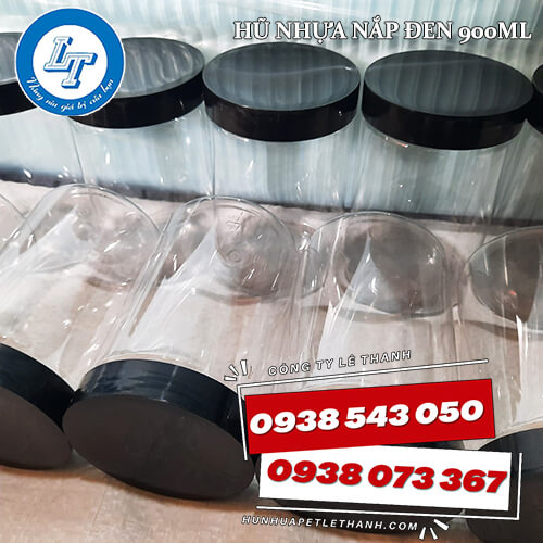 >>hũ nhựa nắp đen 900ml<< >>hũ nhựa nắp đen 900ml<<