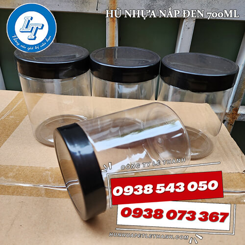 >>hũ nắp đen 700ml<< >>hũ nắp đen 700ml<<