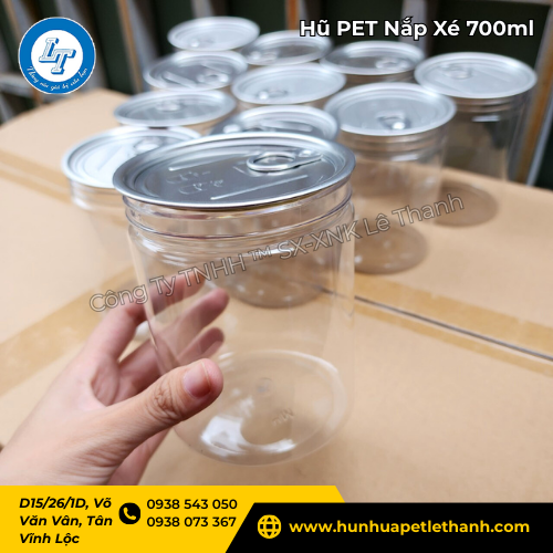 hũ PET nắp xé 700ml dễ trưng bày, dễ bán, giá sỉ siêu tốt 1 hũ PET nắp xé 700ml dễ trưng bày, dễ bán, giá sỉ siêu tốt 1
