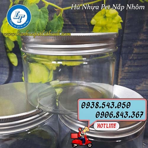 Hũ nhựa tròn nắp nhôm giá sỉ Hũ nhựa tròn nắp nhôm giá sỉ