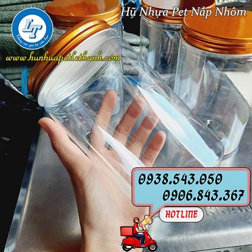 Hũ nhựa tròn nắp nhôm giá sỉ Hũ nhựa tròn nắp nhôm giá sỉ