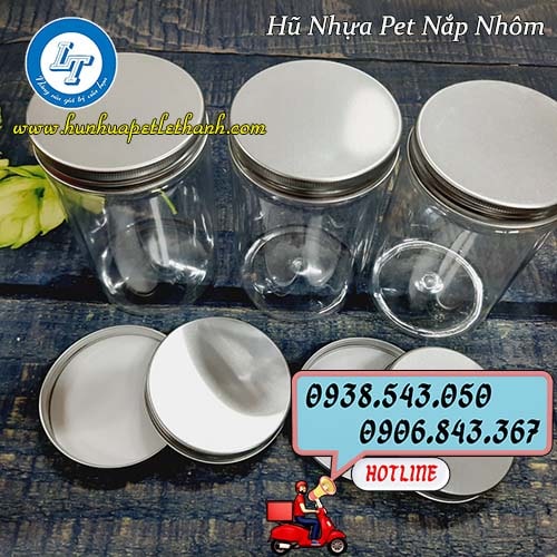 Hũ nhựa tròn nắp nhôm giá sỉ Hũ nhựa tròn nắp nhôm giá sỉ