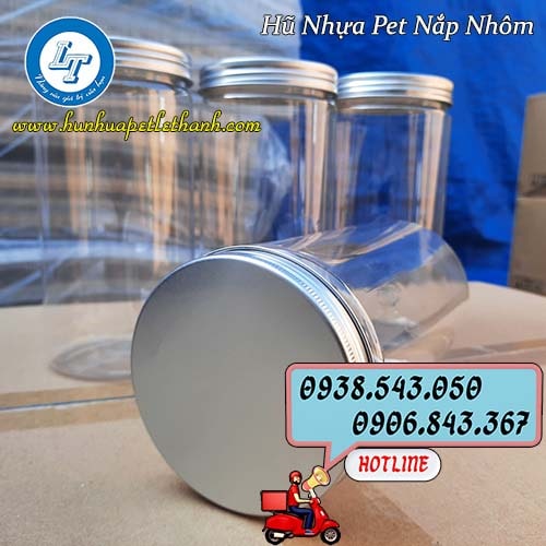 Hũ nhựa tròn nắp nhôm giá sỉ Hũ nhựa tròn nắp nhôm giá sỉ