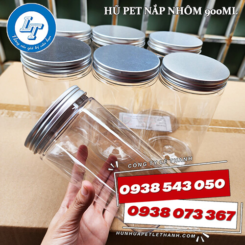 hũ nhựa PET nắp nhôm 900ml mua giá sỉ siêu rẻ 3 hũ nhựa PET nắp nhôm 900ml mua giá sỉ siêu rẻ 3