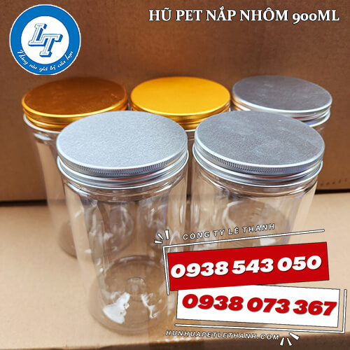 hũ nhựa PET nắp nhôm 900ml mua giá sỉ siêu rẻ 4 hũ nhựa PET nắp nhôm 900ml mua giá sỉ siêu rẻ 4