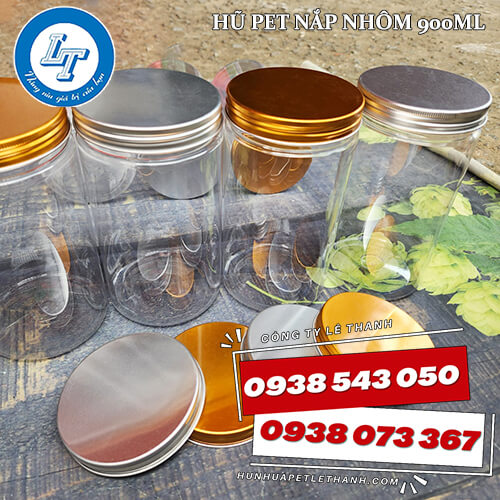hũ nhựa PET nắp nhôm 900ml mua giá sỉ siêu rẻ 2 hũ nhựa PET nắp nhôm 900ml mua giá sỉ siêu rẻ 2