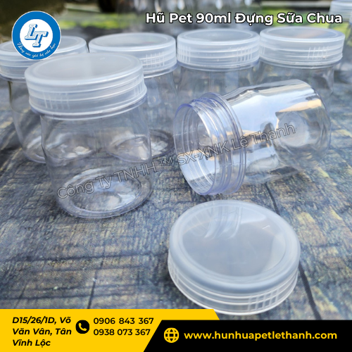 hũ Pet 90ml đựng sữa chua giá sỉ buôn lấy từ xưởng 2 hũ Pet 90ml đựng sữa chua giá sỉ buôn lấy từ xưởng 2