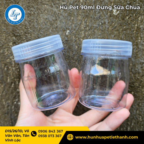 hũ Pet 90ml đựng sữa chua giá sỉ buôn lấy từ xưởng 1 hũ Pet 90ml đựng sữa chua giá sỉ buôn lấy từ xưởng 1
