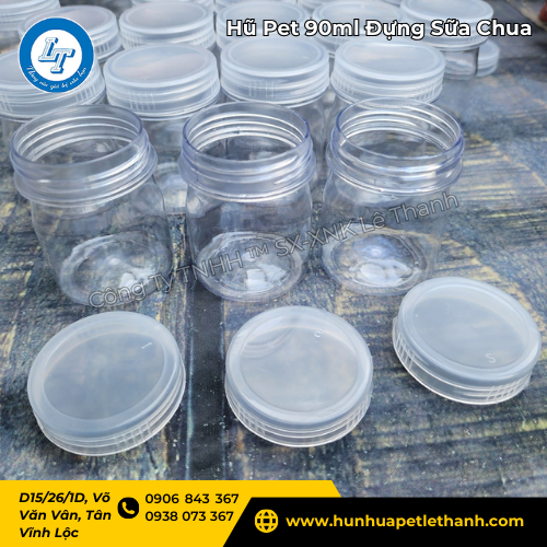 hũ Pet 90ml đựng sữa chua giá sỉ buôn lấy từ xưởng 3 hũ Pet 90ml đựng sữa chua giá sỉ buôn lấy từ xưởng 3