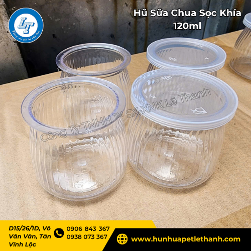 hũ sữa chua sọc khía 120ml bền, trong, đẹp giá xưởng 4 hũ sữa chua sọc khía 120ml bền, trong, đẹp giá xưởng 4