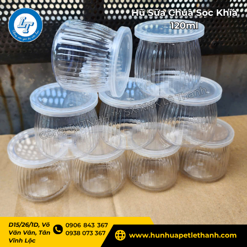 hũ sữa chua sọc khía 120ml bền, trong, đẹp giá xưởng 1 hũ sữa chua sọc khía 120ml bền, trong, đẹp giá xưởng 1
