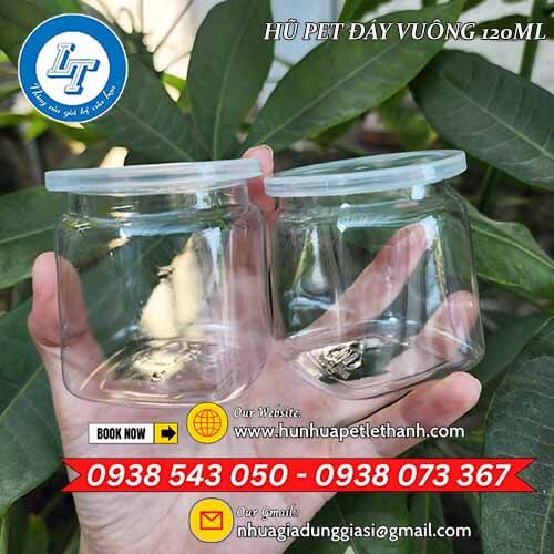 hũ nhựa pet đựng sữa chua đáy vuông 120ml 1 hũ nhựa pet đựng sữa chua đáy vuông 120ml 1