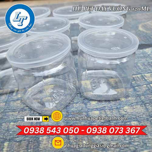 hũ nhựa pet đựng sữa chua đáy vuông 120ml hũ nhựa pet đựng sữa chua đáy vuông 120ml