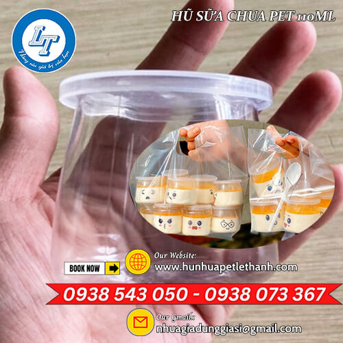 hũ sữa chua PET đáy tròn 110ml giá sỉ 2 hũ sữa chua PET đáy tròn 110ml giá sỉ 2