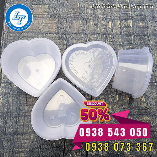 hộp nhựa làm bánh flan nắp tim giá sỉ hộp nhựa làm bánh flan nắp tim giá sỉ