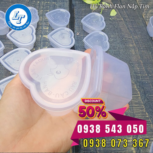 hộp nhựa làm bánh flan nắp tim giá sỉ hộp nhựa làm bánh flan nắp tim giá sỉ
